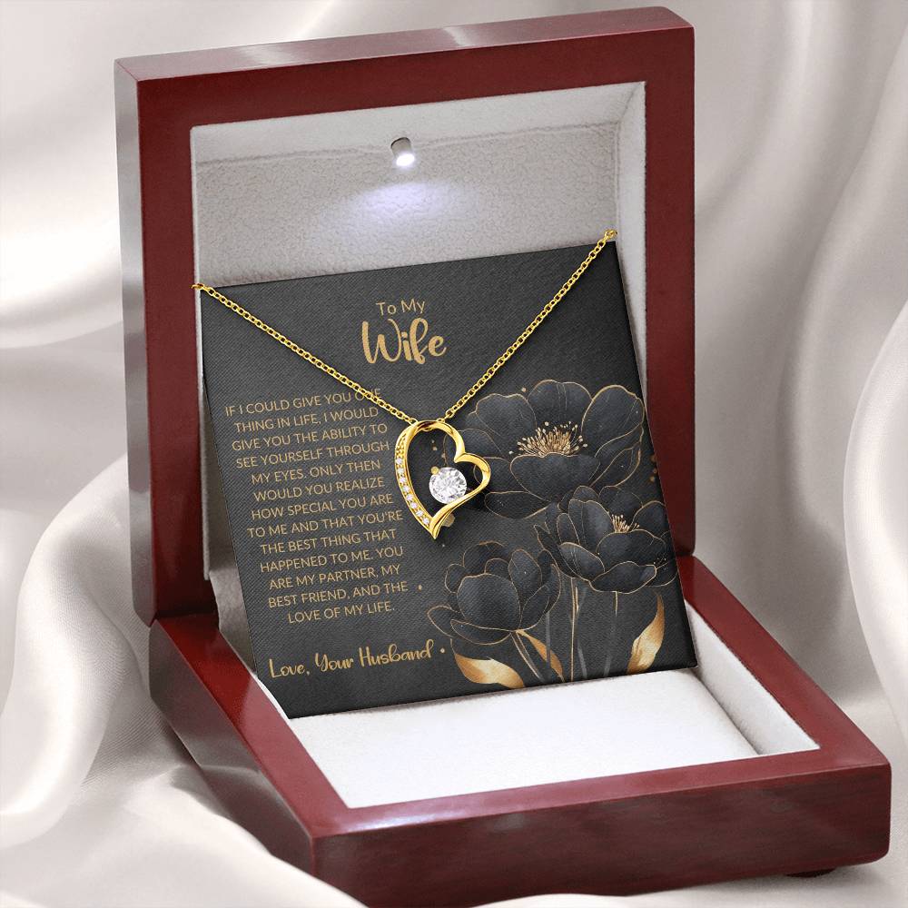 Forever Love Heart Necklace - To Wife from Husband