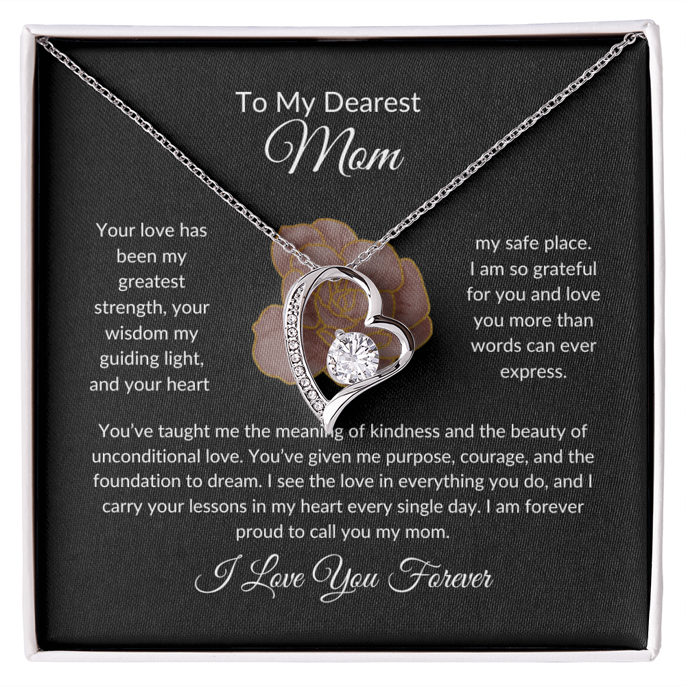 Forever Love Heart Necklace - To My Dearest Mom