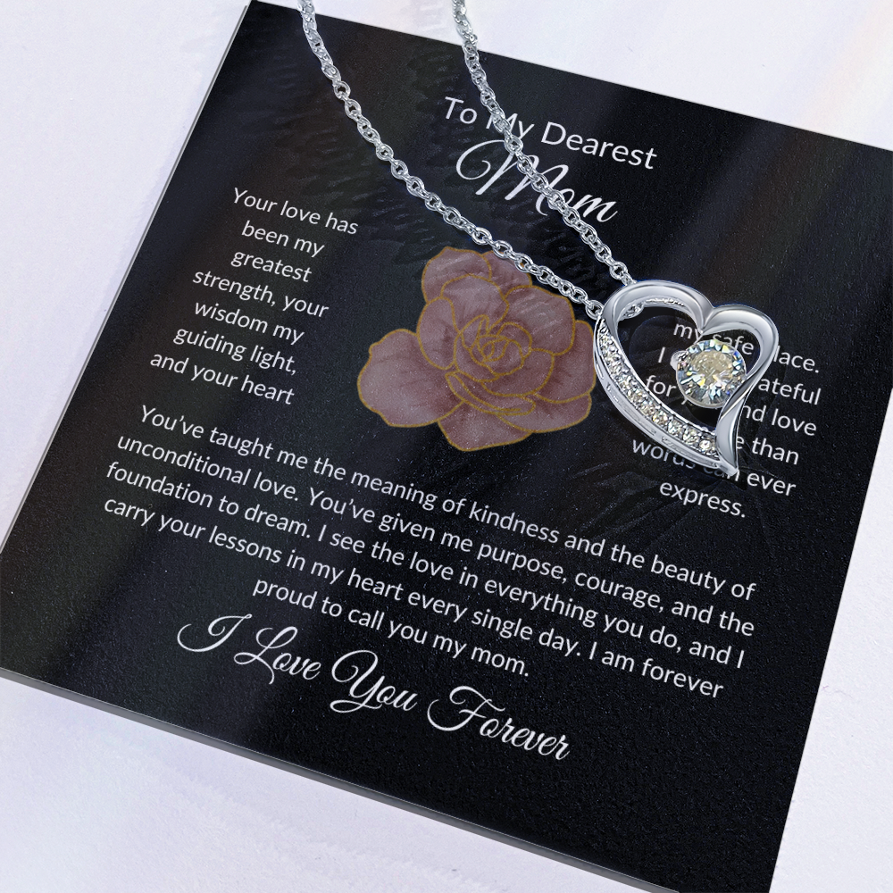 Forever Love Heart Necklace - To My Dearest Mom