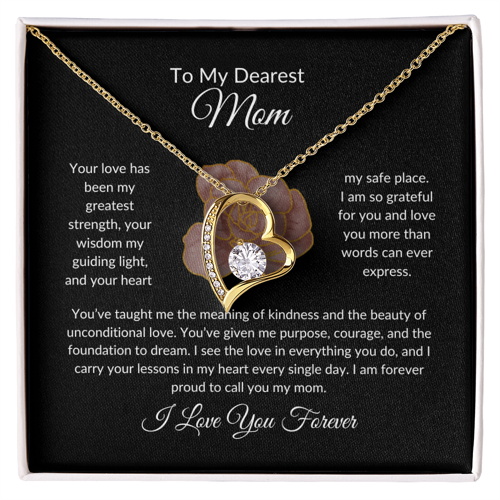 Forever Love Heart Necklace - To My Dearest Mom