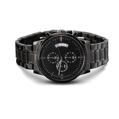 Black Chronograph Watch - Customizable