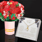 Alluring Beauty Necklace & Sweetest Devotion Flower Bouquet - To Wife from Husband