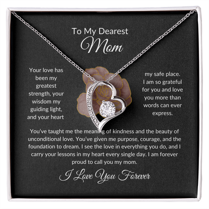 Forever Love Heart Necklace - To My Dearest Mom